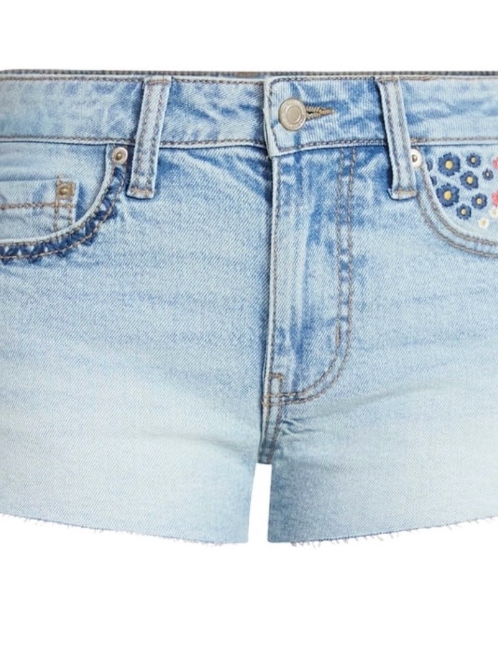 No Boundaries Women’s Americana Festival Light Denim Shorts Inseam 2” NWT